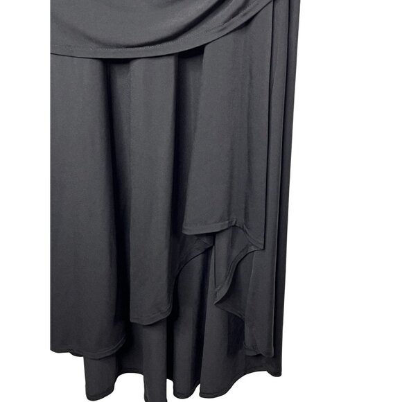 Boston Proper Muse Black Maxi Dress Women’s Small Sleeveless Ruched Hem - Picture 6 of 14